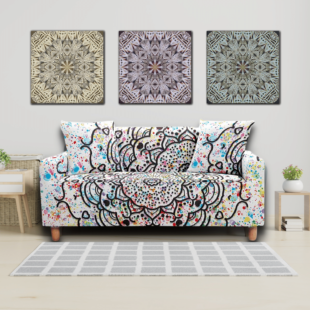 "Radical Mandala" | Couch Covers With Mandala Patterns - Sofa Skin™